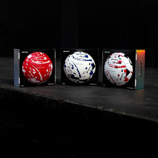 Футбольный мяч Spire Match Ball Red/White